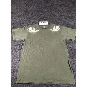 Krew T Shirt Mens Medium Green Peace Dove Graphic Short Sleeve Crew Neck Casual
